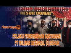 POLRES DUMAI TANGKAP PELAKU PENEMBAKAN KARYAWAN PT WILMAR